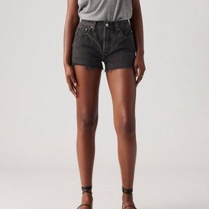 Levi's 501 Original Fit High Rise Women's Shorts- Lunar Black, Size 27